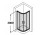 Duschkabine halbrund Tür Schiebe- Huppe Classics 80x80 cm, wys. 200 cm, selbern glänzend , transparentes Glas mit Schicht Anti Plaque 