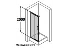 Tür Schiebe- 2-teilig wejście Huppe Classics 100 cm, LEWE, selbern glänzend, transparentes Glas mit Schicht Anti Plaque 