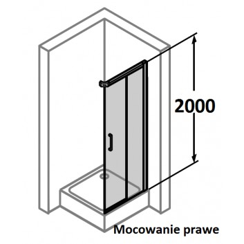 tür suwane huppe aura elegance , 900 x 900 mm, glas silbern matt , transparent- sanitbuy.pl