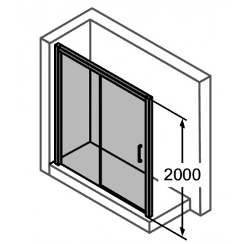 tür suwane huppe aura elegance , 900 x 900 mm, glas silbern matt , transparent- sanitbuy.pl