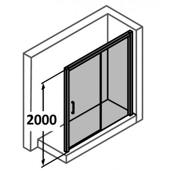 tür suwane huppe aura elegance , 900 x 900 mm, glas silbern matt , transparent- sanitbuy.pl