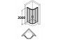 tür suwane huppe aura elegance , 900 x 900 mm, glas silbern matt , transparent- sanitbuy.pl