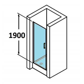 tür suwane huppe aura elegance , 900 x 900 mm, glas silbern matt , transparent- sanitbuy.pl
