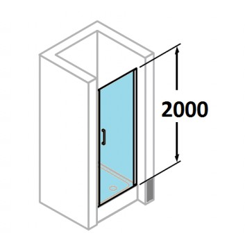 tür suwane huppe aura elegance , 900 x 900 mm, glas silbern matt , transparent- sanitbuy.pl