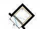 tür suwane huppe aura elegance , 900 x 900 mm, glas silbern matt , transparent- sanitbuy.pl