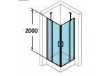 tür suwane huppe aura elegance , 900 x 900 mm, glas silbern matt , transparent- sanitbuy.pl