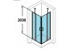tür suwane huppe aura elegance , 900 x 900 mm, glas silbern matt , transparent- sanitbuy.pl