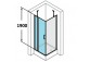 tür suwane huppe aura elegance , 900 x 900 mm, glas silbern matt , transparent- sanitbuy.pl