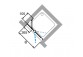 tür suwane huppe aura elegance , 900 x 900 mm, glas silbern matt , transparent- sanitbuy.pl