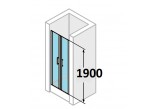 tür suwane huppe aura elegance , 900 x 900 mm, glas silbern matt , transparent- sanitbuy.pl