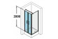 tür suwane huppe aura elegance , 900 x 900 mm, glas silbern matt , transparent- sanitbuy.pl