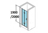 Tür Dusch- Huppe Design Pure Falt-, szer. 75 cm, profil Chrom, transparentes Glas