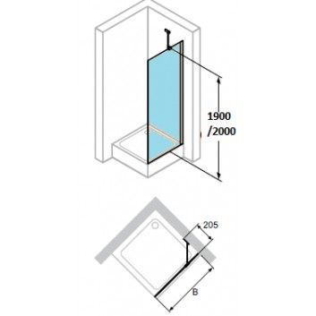 tür dusch- huppe design 501 - Falt-, szer. 800 mm, glas mit schichtanti-plaque- sanitbuy.pl