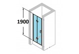 tür dusch- huppe design 501 - Falt-, szer. 800 mm, mit schichtanti-plaque, profil chrom eloxal- sanitbuy.pl
