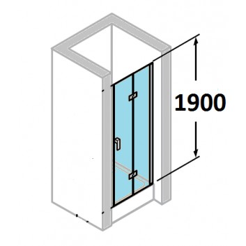 tür dusch- huppe design 501 - Falt-, szer. 800 mm, glas mit schichtanti-plaque- sanitbuy.pl