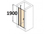 Tür Dusch- Huppe Design Pure Schwing- mit Festsegment, szer. 90 cm, profil Chrom eloxal, Glas mit Schicht Anti-Plque