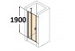 Tür dusch- huppe design 501 - schwing- mit festsegment 800 mm, profil chrom eloxal- sanitbuy.pl