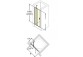 Tür dusch- huppe design 501 - schwing- mit festsegment 800 mm, glas mit schichtanti-plaque- sanitbuy.pl