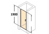 Tür Dusch- Huppe Design Pure - Schwing-, szer. 100 cm, mit Schicht Anti-Plaque