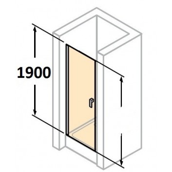 Tür dusch- huppe design 501 - schwing-, b 1000mm, mit schichtanti-plaque- sanitbuy.pl