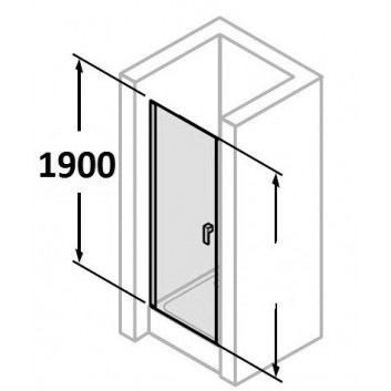 Tür dusch- huppe design 501 - schwing-, b 1000mm, mit schichtanti-plaque, profil chrom eloxal- sanitbuy.pl