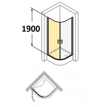 Tür dusch- huppe design 501 - schwing-, b 1000mm- sanitbuy.pl