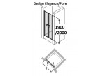 Tür dusch- huppe design 501 - falt-, b 800 mm- sanitbuy.pl