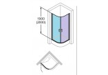 Tür dusch- huppe design 501 - falt-, b 800 mm- sanitbuy.pl