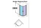 Tür dusch- huppe design 501 - falt-, b 800 mm- sanitbuy.pl