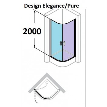 Tür dusch- huppe design 501 - falt-, b 800 mm- sanitbuy.pl
