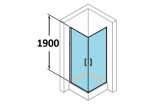 Kabine wejście Narożne Huppe Classics 2 80x80 cm, H190 cm, silbern matt, transparentes Glas 