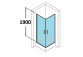 tür suwane huppe aura elegance , 900 x 900 mm, glas silbern matt , transparent- sanitbuy.pl