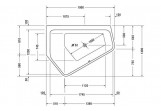 Badewanne Acryl- Duravit Paiova 190x140 cm Eck- rechts