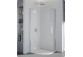 Kabina półokrągła dwuczęściowa SanSwiss PUR PU4 promień 500 mm, wys. 2000 mm, chrom, przezroczyste- sanitbuy.pl