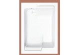 Asymmetrische badewanne Ruben Ego, 195x135x45 cm, weiß, system hydromasażu Rexus