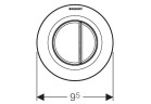Betätigungstaste uruchamiający do WC Geberit Sigma 01 pneumatyczny, ręczny, dwudzielny, Unterputz, Chrom Glanz, Sigma 8 cm