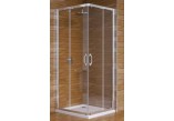 Duschkabine mit eckeinstieg Hüppe ena 2.0 Tür Schiebe- 2-teilig, selbern glänzend, transparent Anti-Plaque- sanitbuy.pl