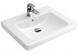 Waschtisch rechteckig Villeroy & Boch 2.0 weiß alpin CeramicPlus, 55 x 44 cm, für Armatur mit 3 Anschlüssen- sanitbuy.pl