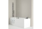 PYTAJ O RABAT ! Badewanne Novellini Iris Hydro Plus mit einer Tür, 1 panel, mit Siphon, rechts, 180x85 cm, weiß