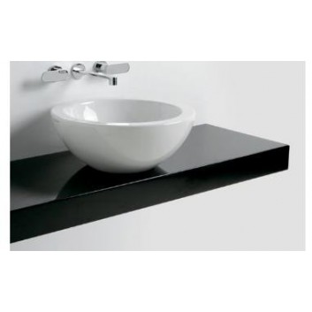 Ablage pod umywalki Flaminia Mono' 74, 250-100 x 46 x 10 cm, schwarz Glanz, Material: pietraluce- sanitbuy.pl