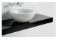 Ablage pod umywalki Flaminia Mono' 74, 250-100 x 46 x 10 cm, schwarz Glanz, Material: pietraluce- sanitbuy.pl