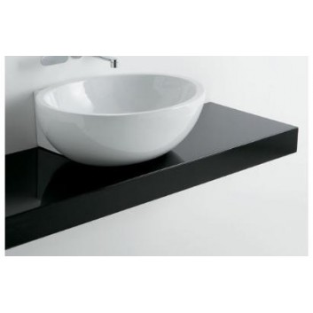 Ablage pod umywalki Flaminia Fonte 74, 250-80 x 46 x 10 cm, schwarz Glanz, Material: pietraluce- sanitbuy.pl