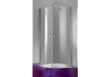 Drzwi prysznicowe Huppe Design 501 - skrzydłowe, szer. 1000mm, profil chrom eloxal, szkło z powłoką Anti-Plaque- sanitbuy.pl