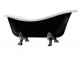 Badewanne freistehend Galassia Ethos 170 x 80 cm, włókno szklane, weiß, Set Ablauf-, Füße Chrom, ohne Überlauf- sanitbuy.pl