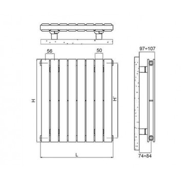 Grzejnik Irsap Piano Pionowy 52x23,2 cm - weiß- sanitbuy.pl