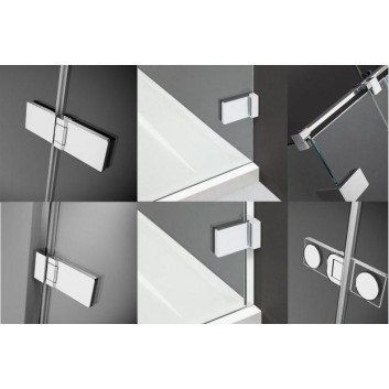 Front Kabine Radaway Arta KDJ II 80x200cm links Glas transparent Chrome+- sanitbuy.pl