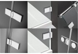 Front Kabine Radaway Arta KDJ II 130x200cm rechts Glas transparent Chrome+