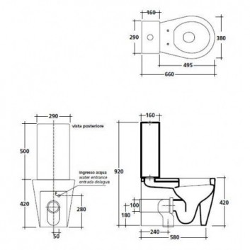 Spülkasten Keramik Galassia Midas 29x16xh50- sanitbuy.pl