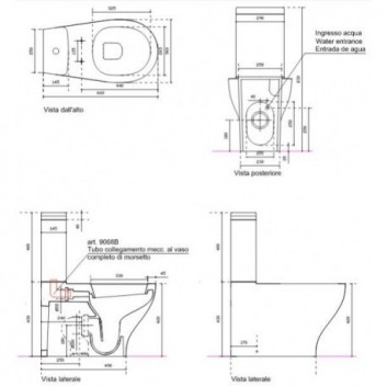 Kompakt-becken wc 660 x 370 x 420 mm Abfluss uniwersalny Galassia Eden- sanitbuy.pl