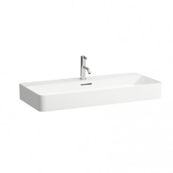 Waschtisch ścienno-Aufsatz Laufen Val 950 x 420 mm SaphirKeramik mit Hahnloch weiß- sanitbuy.pl